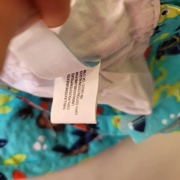 Old Navy Boys 12-18 MONTHS Swim & Sun Hat GREEN BLUE Aquarium - Picture 7 of 8